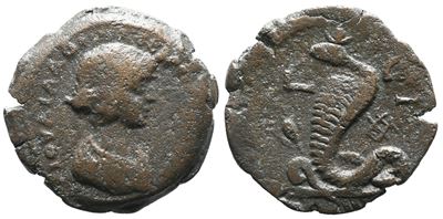 Julia Domna (augusta, 193-217). Egypt, Alexandria. Æ Diobol