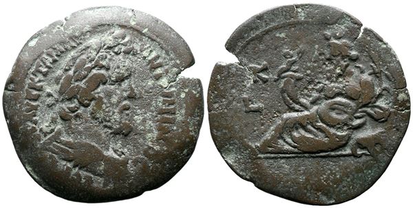 Antoninus Pius (138-161). Egypt, Alexandria. Æ Drachm  - Auction GREEK & ROMAN PROVINCIAL COINS AND NUMISMATIC LITERATURE Including a wide selection of Alexandrian Coins from the Dattari Collection - Bertolami Fine Art - Prague