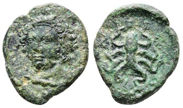 Sicily, Syracuse, c. 415-405 BC. Æ Tetras (17mm, 1.68g).