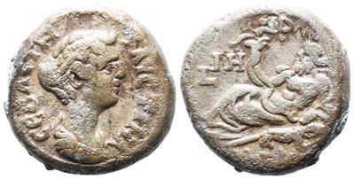 Faustina Junior (augusta, 147-175/6). Egypt, Alexandria. Bi Tetradrachm