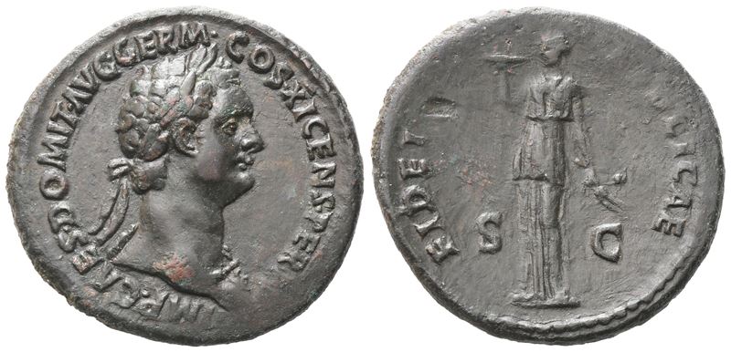Domitian (81-96), As, Rome, 85; Æ (10,86 G; 28,8 MM; 5 H)