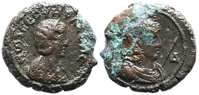 Otacilia Severa (augusta, 244-249). Egypt, Alexandria. Bi Tetradrachm