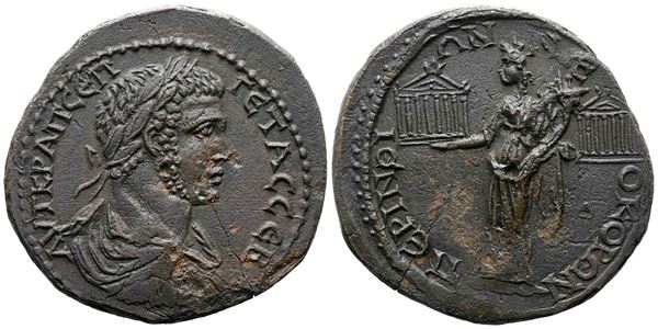 Geta (209-211). Thrace, Perinthus. Æ Tetrassarion