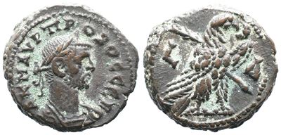Probus (276–282 d.C.), Tetradrammo (BI) di Alessandria d’Egitto, anno 4
