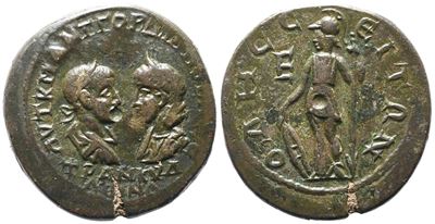 Gordiano III, Pentassarion in bronzo, Odessus (Moesia Inferior)