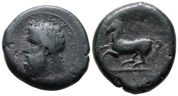 Sicily, Syracuse, c. 339/8-334 BC. Æ Dilitron (27mm, 17.25g).