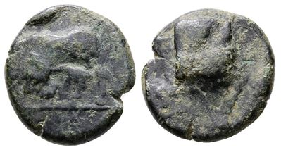 Sicily, Hipana, C. 317-300 Bc. Æ (17mm, 3.89g).