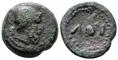 Islands Of Sicily, Lipara, C. 440-420 Bc. Æ Onkia (21mm, 9.11g).