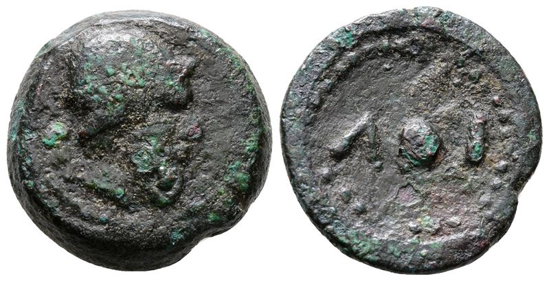 Islands Of Sicily, Lipara, C. 440-420 Bc. Æ Onkia (21mm, 9.11g).