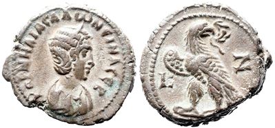 Salonina (augusta, 254-268). Egypt, Alexandria. Bi Tetradrachm