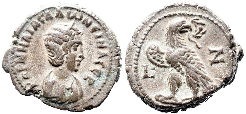 Salonina (augusta, 254-268). Egypt, Alexandria. Bi Tetradrachm