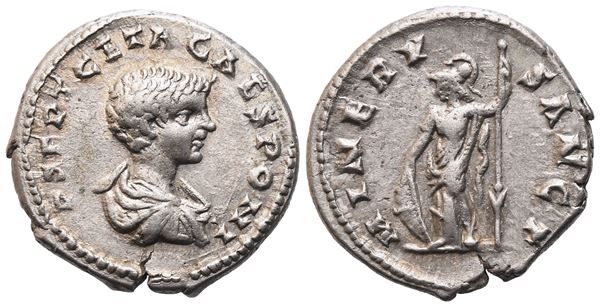 Geta as Caesar (198-209), Denarius struck under Septimius Severus, Laodicea ad Mare, 200-202; AR (3,50 g; 18,6 mm; 12 h)