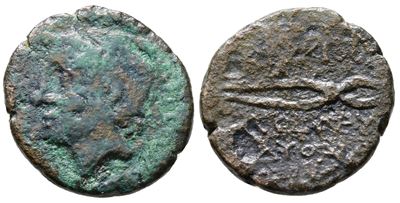 Islands Of Sicily, Lipara, 44-36 Bc. Æ (19mm, 4.75g).