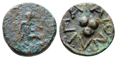 Islands Of Sicily, Lipara, C. 420-400 Bc. Æ Tetras Or Trionkion (14mm, 1.61g).