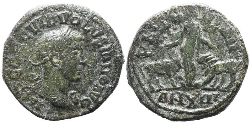 Volusian, Moesia Superior, Viminacium: sesterzio in bronzo (Æ) – busto laureato e incoronato al d...
