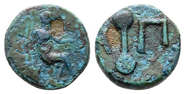 Islands of Sicily, Lipara, c. 420-400 BC. Æ Hexas (12mm, 1.27g).