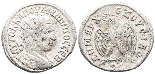 Philip I (244-249). Seleucis and Pieria, Antioch. BI Tetradrachm