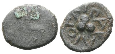 Islands Of Sicily, Lipara, C. 420-400 Bc. Æ Tetras Or Trionkion (15mm, 2.11g).