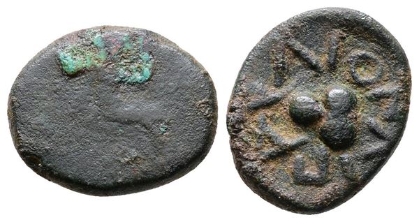 Islands of Sicily, Lipara, c. 420-400 BC. Æ Tetras or Trionkion (15mm, 2.11g).