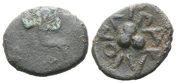 Islands of Sicily, Lipara, c. 420-400 BC. Æ Tetras or Trionkion (15 mm, 2.11 g).