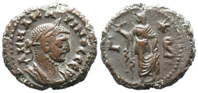 Carinus (caesar, 282-283). Egypt, Alexandria. Bi Tetradrachm