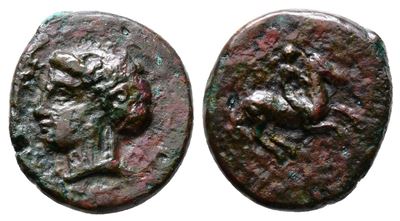 Sicily, Messana, C. 411-408 Bc. Æ (16mm, 2.14g).