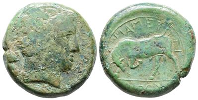 Sicily, Messana. The Mamertinoi, C. 275-264 Bc. Æ Quadruple Unit (26mm, 18.68g).