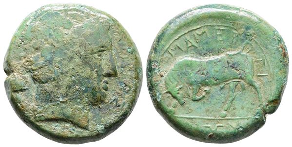 Sicily, Messana. The Mamertinoi, c. 275-264 BC. Æ Quadruple Unit (26mm, 18.68g).  - Auction Greek, Roman and Byzantine Coins	 - Bertolami Fine Art - Prague