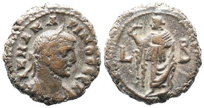 Carinus (caesar, 282-283). Egypt, Alexandria. Bi Tetradrachm