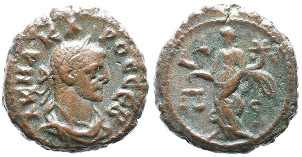 Carus (282-283). Egypt, Alexandria. BI Tetradrachm