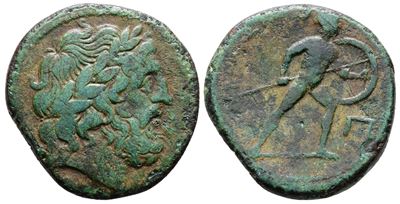 Sicily, Messana, The Mamertinoi, C. 220-200 Bc. Æ Pentonkion (25mm, 10.18g).