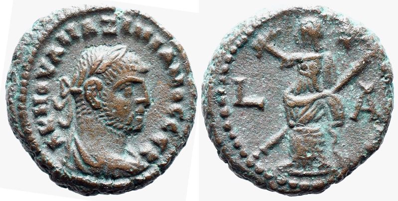 Maximianus (286-305). Egypt, Alexandria. Bi Tetradrachm
