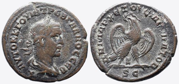 Trebonianus Gallus (251-253). Seleucis and Pieria, Antioch. BI Tetradrachm