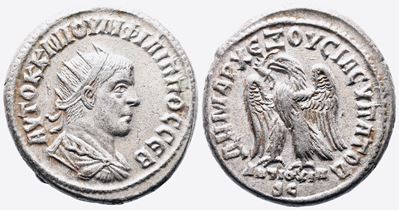 Philip II (247-249). Seleucis And Pieria, Antioch. Ar Tetradrachm