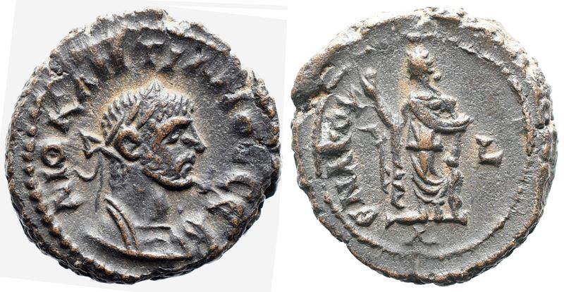 Diocletian (284-305). Egypt, Alexandria. Bi Tetradrachm