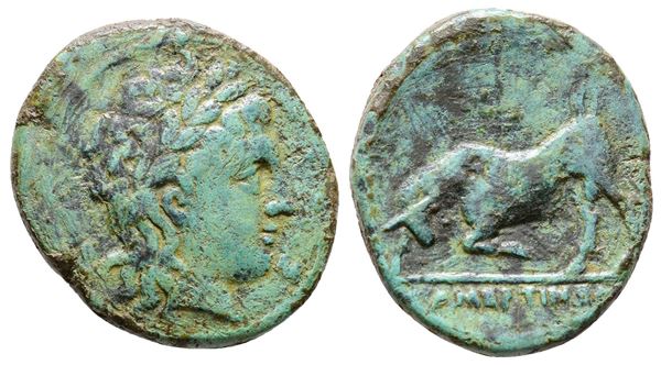 Sicily, Messana. The Mamertinoi, c. 288 BC. Æ Double Unit (22mm, 6.92g).  - Auction Greek, Roman and Byzantine Coins	 - Bertolami Fine Art - Prague