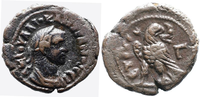 Diocleziano (284-305), BI tetradracma di Alessandria d’Egitto (anno 3, 286/7 d.C.)
