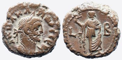Carinus (Caesar), Tetradracma in bronzo, Alessandria d’Egitto (Elpis)