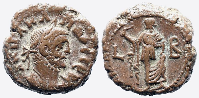 Carinus (Caesar), Tetradracma in bronzo, Alessandria d’Egitto (Elpis)