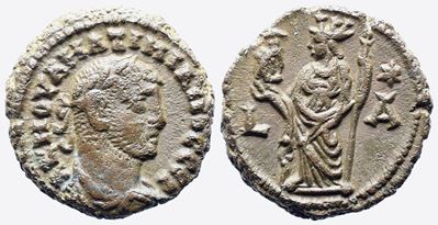 Maximianus (286-305). Egypt, Alexandria. Bi Tetradrachm