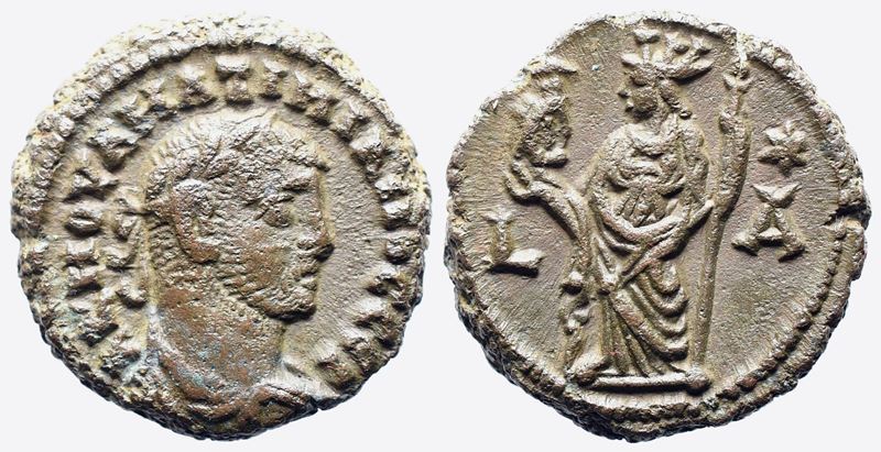 Maximianus (286-305). Egypt, Alexandria. Bi Tetradrachm