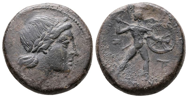 Sicily, Messana, The Mamertinoi, C. 220-200 Bc. Æ Pentonkion (23mm, 6.50g).
