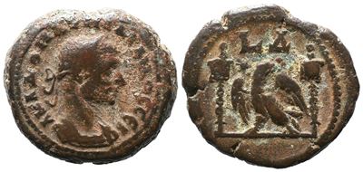 Aurelian (270–275), Tetradramma in bronzo, Alessandria d’Egitto (BI), anno 4