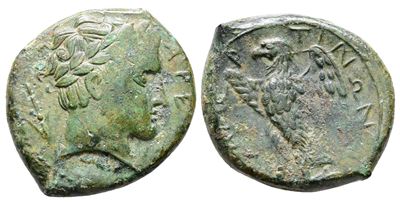 Sicily, Messana. The Mamertinoi, C. 275-264 Bc. Æ Double Unit (23mm, 6.71g).