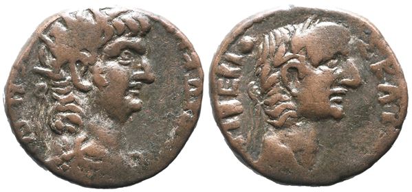 Nero with Tiberius (54-68). Egypt, Alexandria. BI Tetradrachm