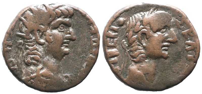 Nero with Tiberius (54-68). Egypt, Alexandria. BI Tetradrachm