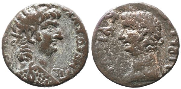 Nero with Tiberius (54-68). Egypt, Alexandria. BI Tetradrachm