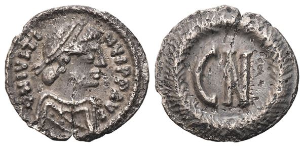 Justin II (565-578), Quarter Siliqua, Ravenna; AR (0,70 g; 12,7 mm; 6 h)