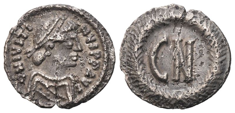 Giustiniano II, Quarter Siliqua (Ravenna), AR