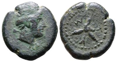 Sicily, Mytistratos, C. 340-330 Bc. Æ Hexas (21mm, 6.98g).